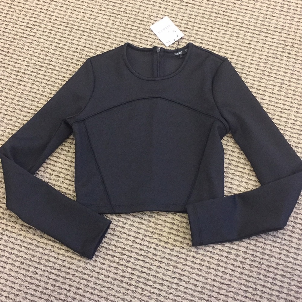 NWT Zara long sleeve crop top size S